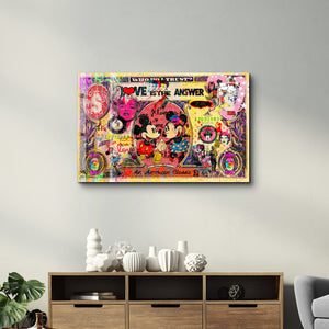 Glass wall art by Artdesigna titled "The World is Yours" featuring vibrant glass design by Mr. Pablo Costa.
