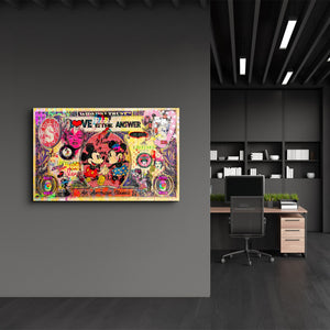 Glass wall art by Artdesigna titled "The World is Yours" featuring vibrant glass design by Mr. Pablo Costa.