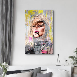 Glass wall art by Artdesigna titled "The World is Yours" featuring vibrant glass design by Mr. Pablo Costa.