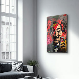 Glass wall art by Artdesigna titled "The World is Yours" featuring vibrant glass design by Mr. Pablo Costa.