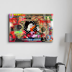 Glass wall art by Artdesigna titled "The World is Yours" featuring vibrant glass design by Mr. Pablo Costa.