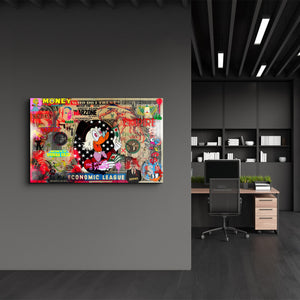 Glass wall art by Artdesigna titled "The World is Yours" featuring vibrant glass design by Mr. Pablo Costa.