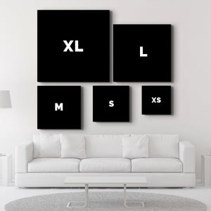 Retro kare typography glass wall art by Artdesigna featuring the Vishnu reimagined design in a 16x16 inch frame.