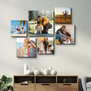 Kişiye Özel - Kare Şekilli Cam Duvar Tablosu