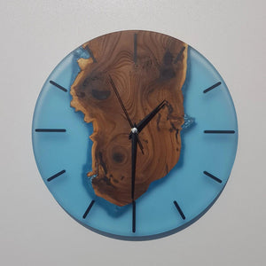 Enchanted SilverBerry Tree & Resin Timepiece | Premium Handmade Wall Clocks - Artdesigna