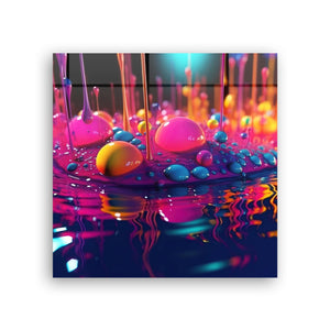 Paint Drops V2 | Designers Collection Glass Wall Art - Artdesigna