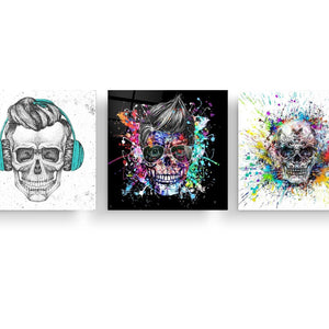 ."Skulls Combine". Glass Wall Art - ArtDesigna Glass Printing Wall Art