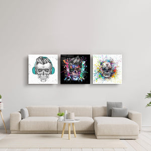 ."Skulls Combine". Glass Wall Art - ArtDesigna Glass Printing Wall Art